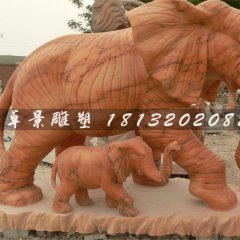石頭大象，石雕大象，石雕母子象