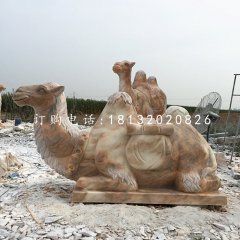 駱駝石雕，晚霞紅動(dòng)物雕塑