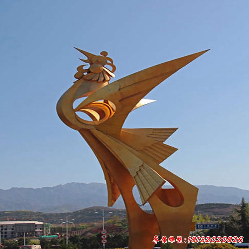 不銹鋼翱翔天空 公園動(dòng)物擺件